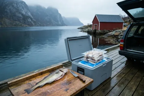Fangstbehandling: sløying, frysing og hjemtransport
