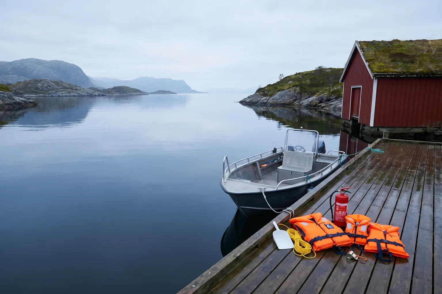 Sikkerhetsutstyr klart på brygga: ansvaret du har som utleier av fiskebåt