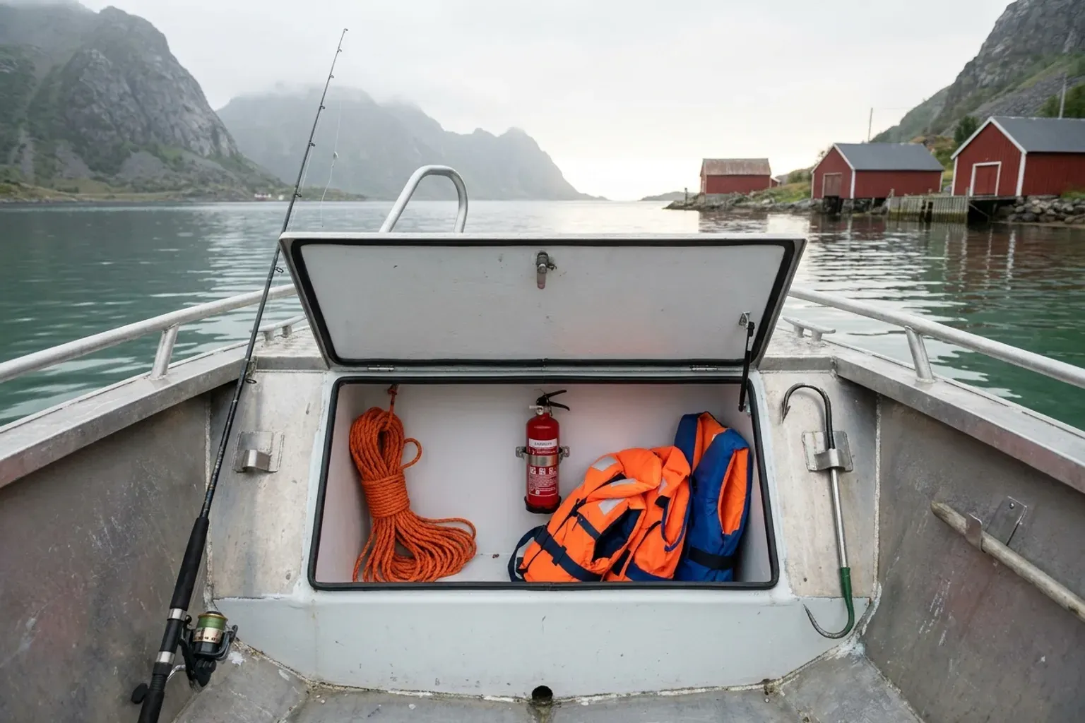 Sikkerhetsutstyr på utleiebåten: sjekkliste
